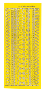 Yellow Border Dazzles™ Stickers, 31 pieces