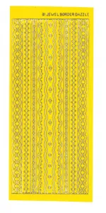 Yellow Border Dazzles&trade;  Stickers, 31 pieces