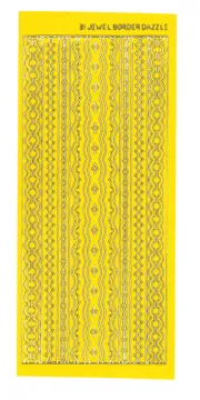 Yellow Border Dazzles&trade;  Stickers, 31 pieces