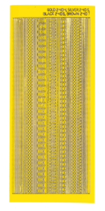 Yellow Thin Line Dazzles™ Stickers, 63 pieces