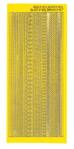 Yellow Thin Line Dazzlesâ¢ Stickers, 63 pieces