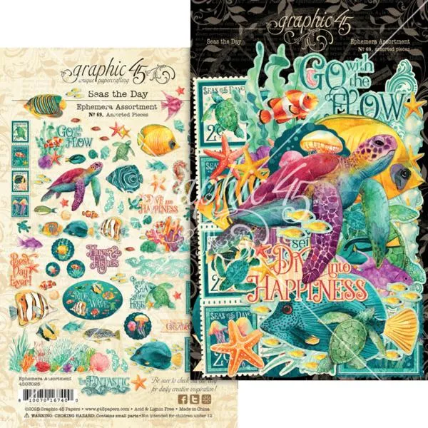 Seas the Day Ephemera Die-Cuts, 69 pieces