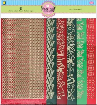 Christmas Peel Offs Stickers, 6 different sheets