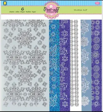 Snowflakes Peel Offs Stickers, 6 sheets