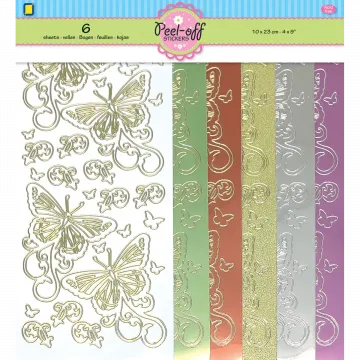 Butterflies Peel Offs Stickers, 6 sheets