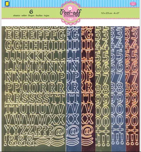 ABC's & 123's Peel Offs Stickers, 6 sheets