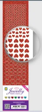 Hearts Peel Offs Stickers, 7 half sheets
