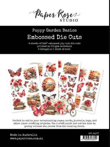 Poppy Garden Embossed Die-Cuts
