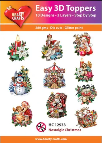 Nostalgic Christmas 3D Toppers, 30 pieces