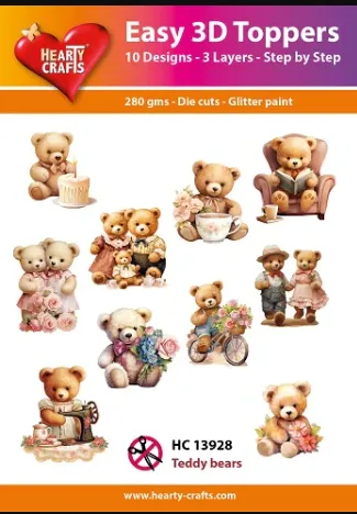 Teddy Bears 3D Toppers, 30 pieces