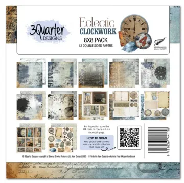 Eclectic Clocks 8x8 Papers