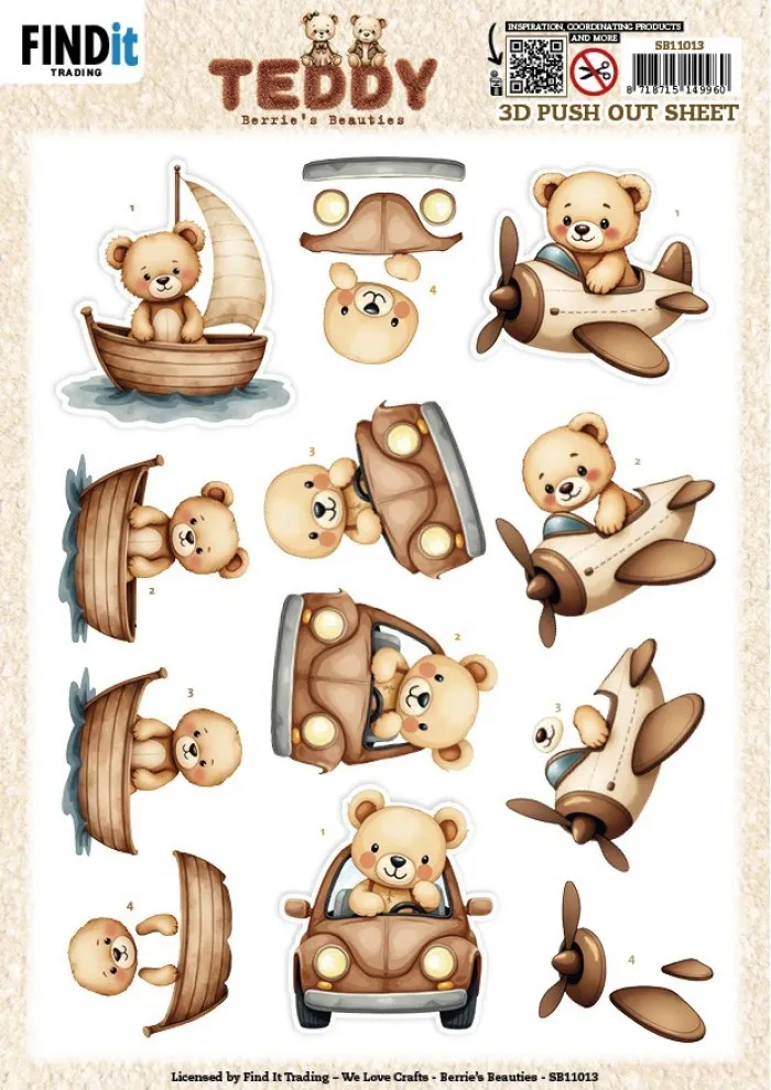 Teddy Transport Die-Cuts