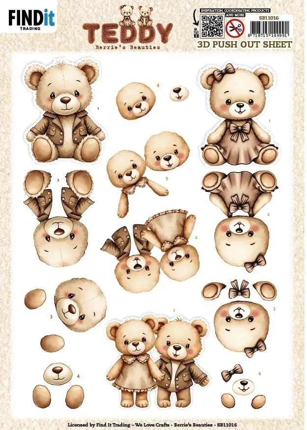 Teddy Together die-cuts