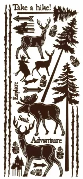 Great Outdoors Dazzles&trade;  Stickers, brown