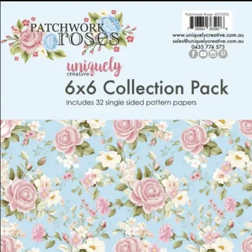 Patchwork Roses 6x6 papers, 32 sheets