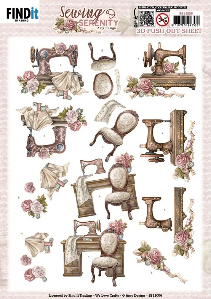 Sewing Machine 3D Die-Cuts