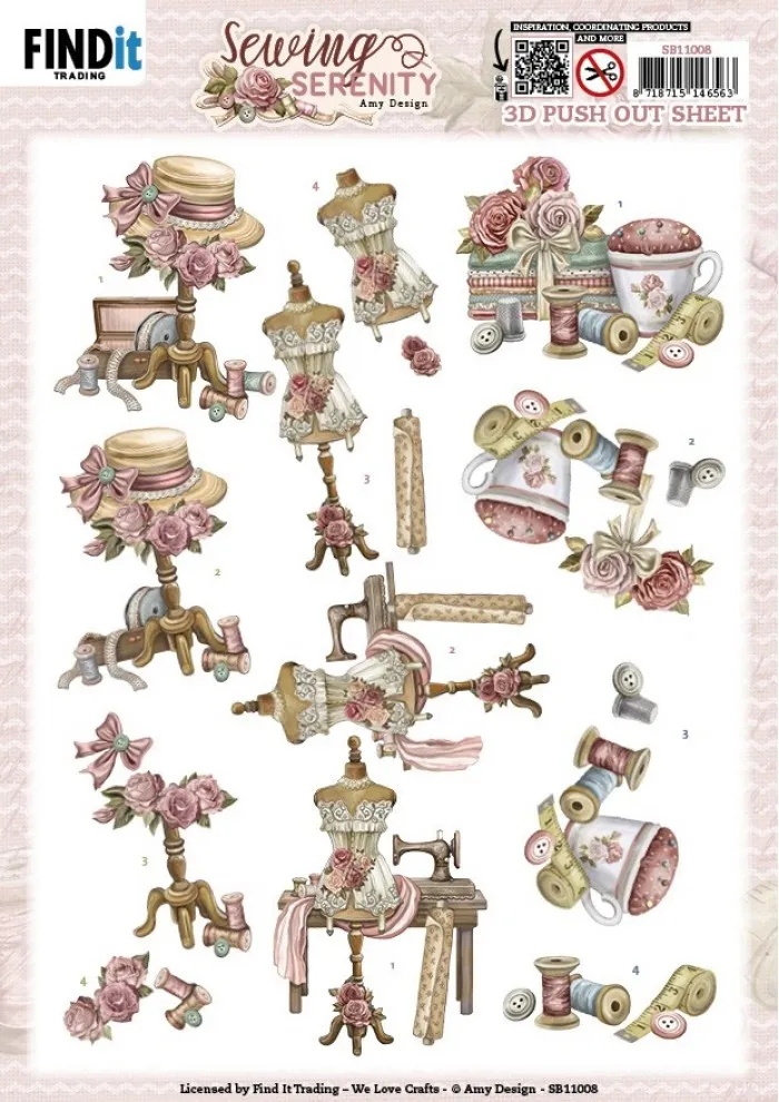 Sewing Mannequin 3D Die-Cuts