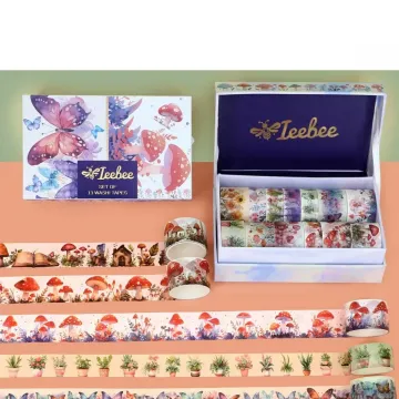 Mushroom Butterfly Washi, 13 rolls