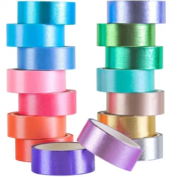 Solid Metallic Washi, 16 rolls