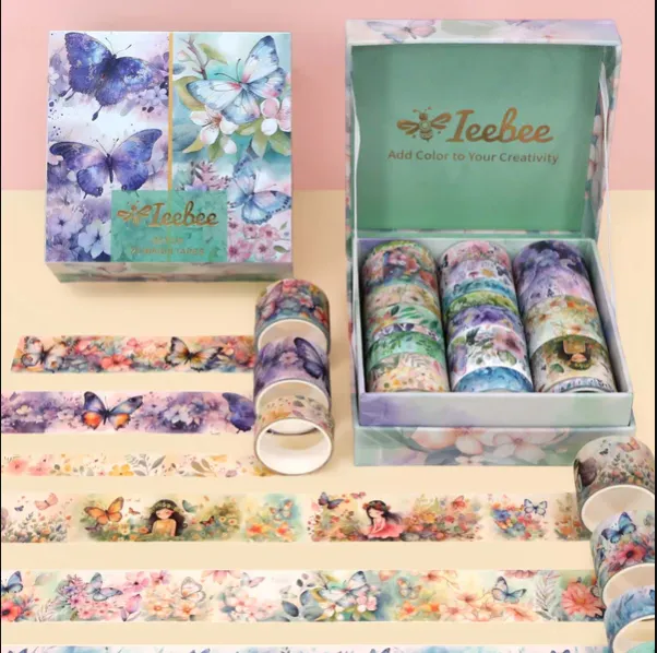 Fluttering Blooms Washi, 20 rolls