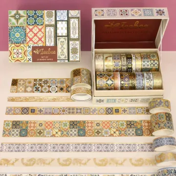 Gold Vintage Washi, 16 rolls