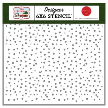 White Christmas Days Stencil