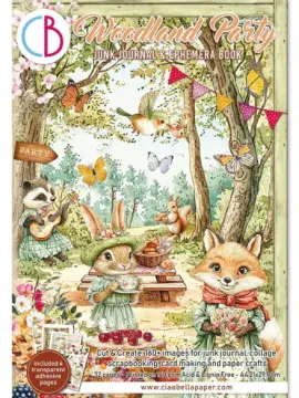 Woodland Party Junk Journal & Ephemera Book A4 32/Pkg