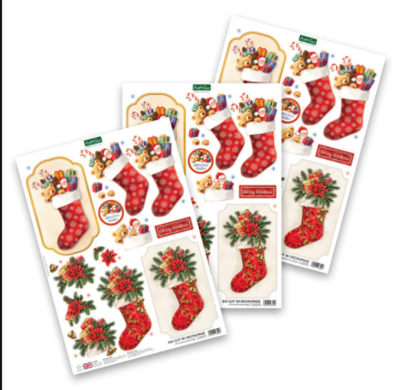 Christmas Stockings Die-Cuts 3 sheets