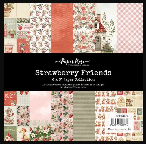 Strawberry Friends 6x6 Papers