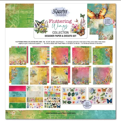 Fluttering Wings 12x12 & die-cuts