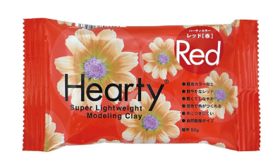 Red Hearty Soft Clay