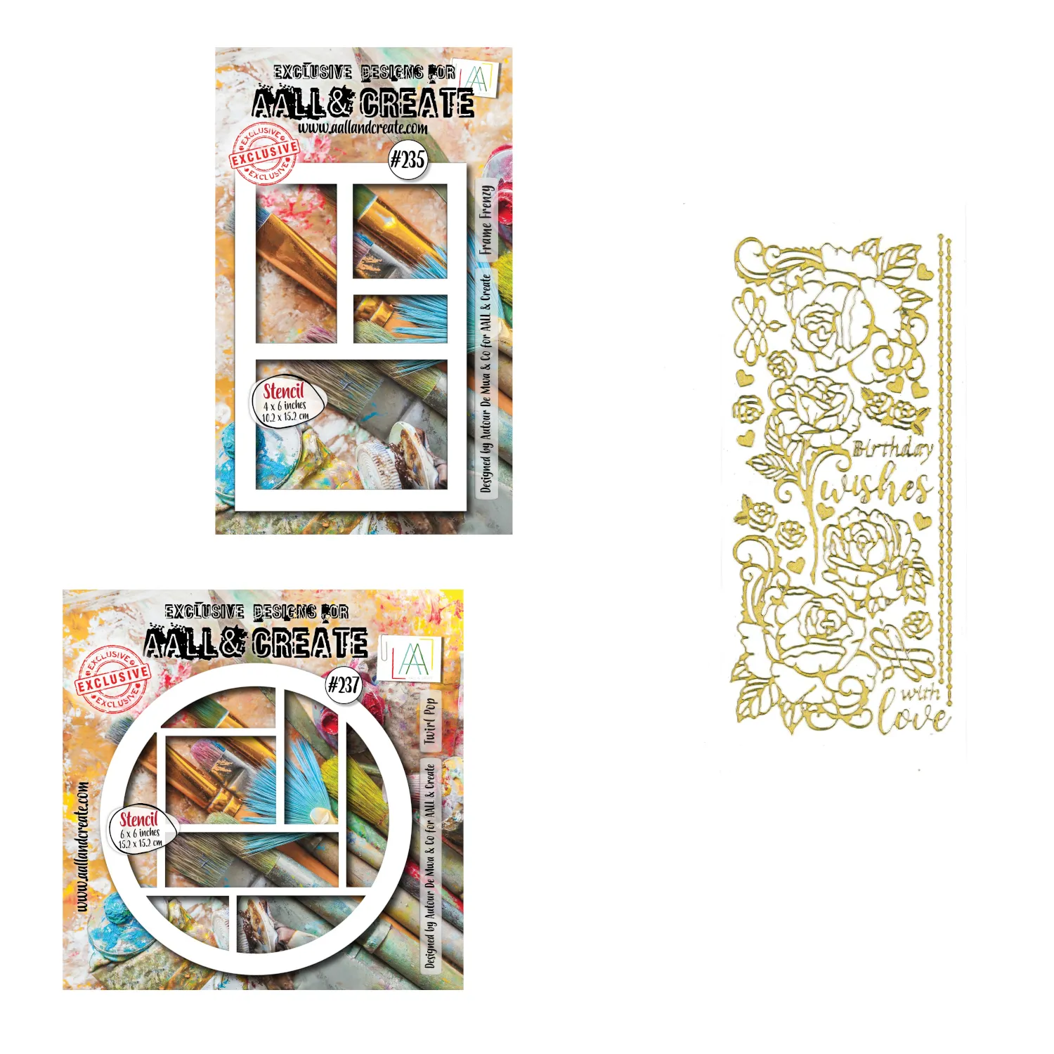 Frames & Twirl Stencils by Stencils & Such Money Saver