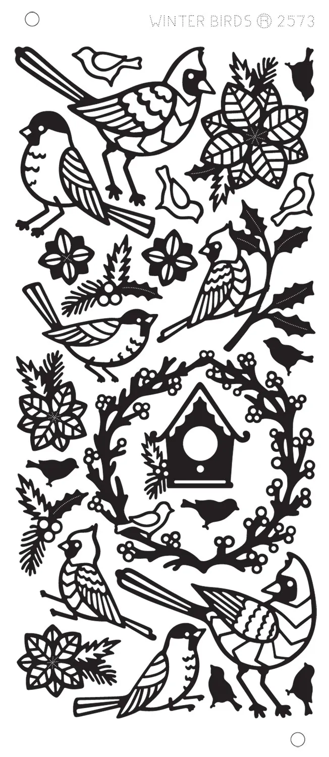 Winter Birds Dazzles&trade; Stickers