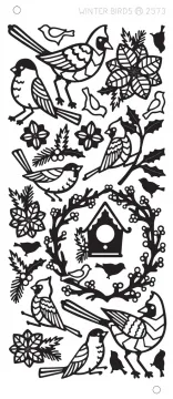 Winter Birds Dazzles&trade; Stickers