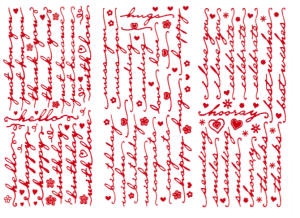 Script Greetings Red Dazzles™ Stickers, 3 sheets