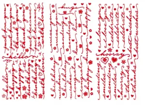 Script Greetings Red Dazzlesâ¢ Stickers, 3 sheets