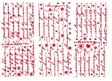 Script Greetings Red Dazzles&trade; Stickers, 3 sheets