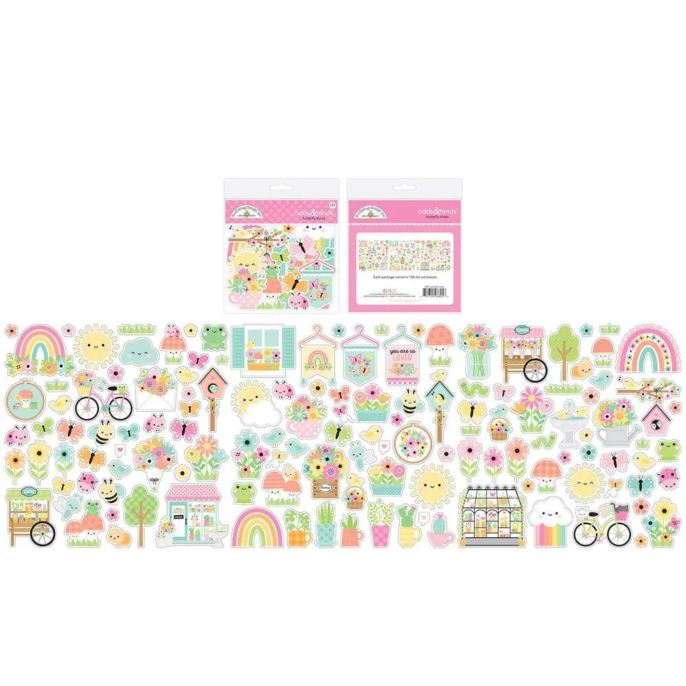 Butterfly Kisses Odds & Ends Die-Cuts, 134 pieces