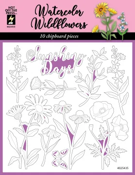 Watercolor Wildflowers Chipboard