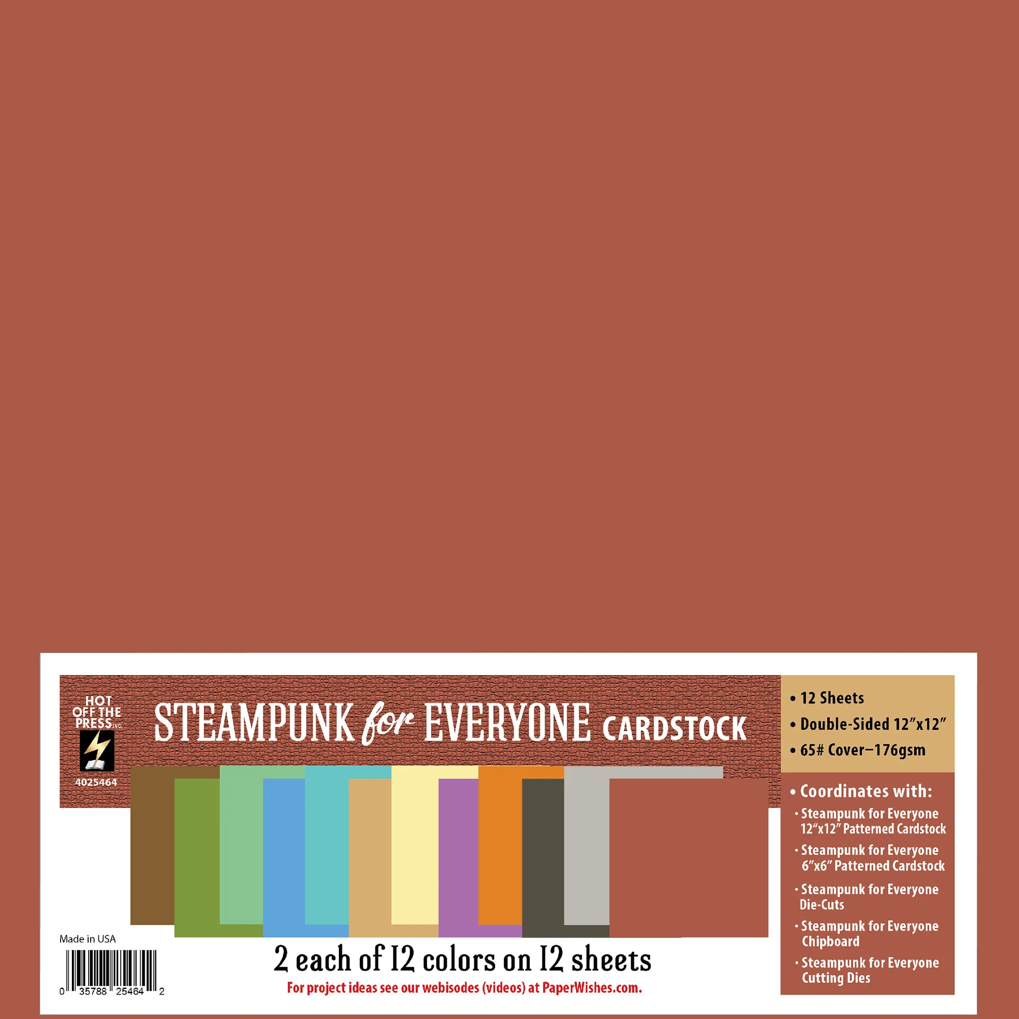 Steampunk for Everyone 12x12 Solid Cardstock