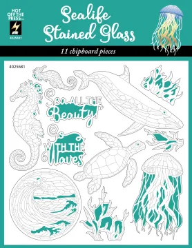 Sealife Stained Glass Chipboard