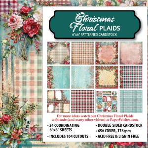 Christmas Floral Plaids 6x6 Patterned Cardstock
