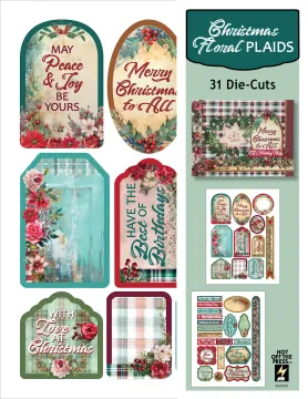 Christmas Floral Plaids Die-Cuts