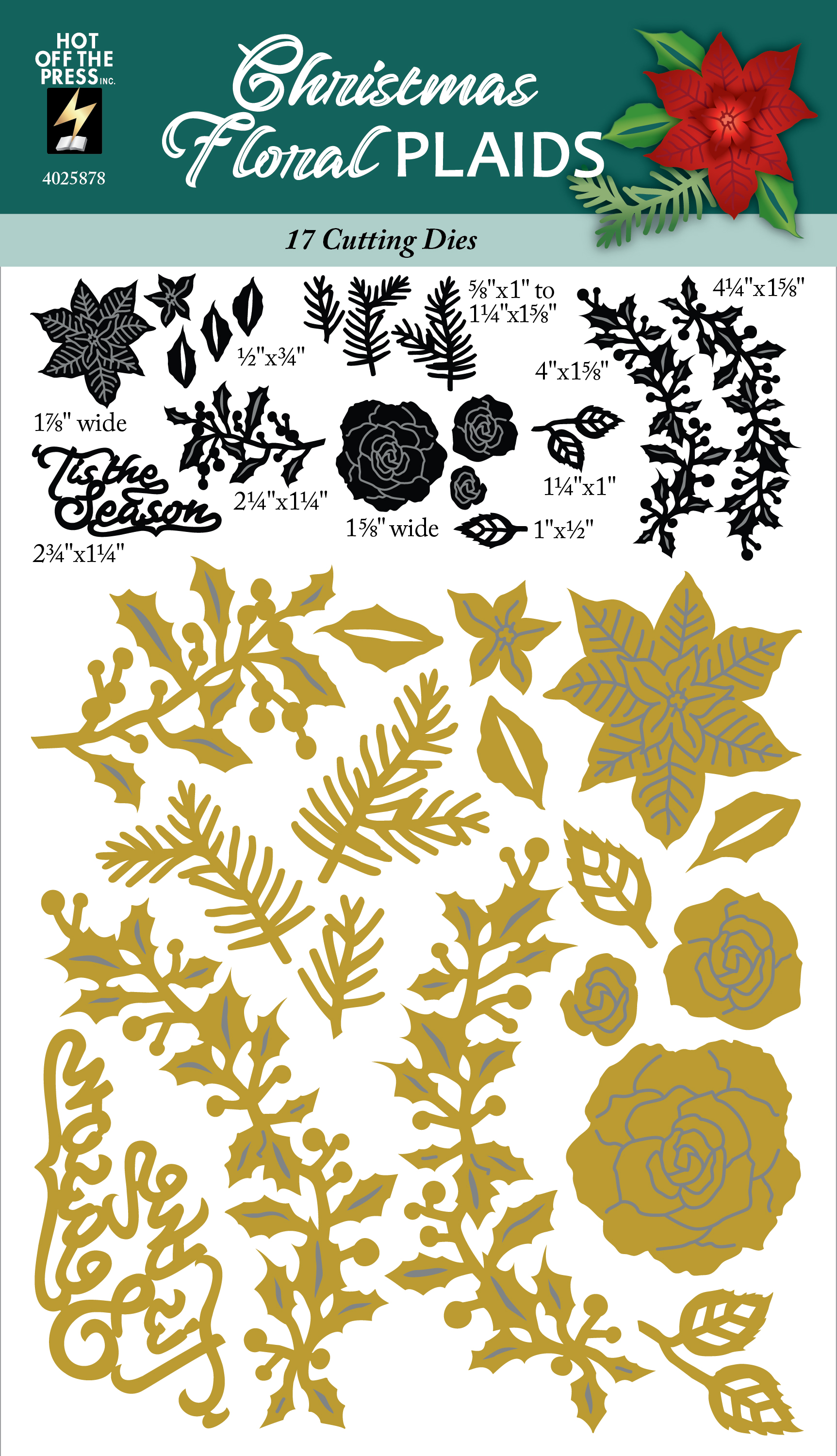 Christmas Floral Plaids Dies