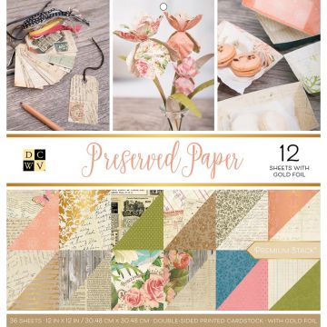 Preserved Paper Cardstock, 36 sheets