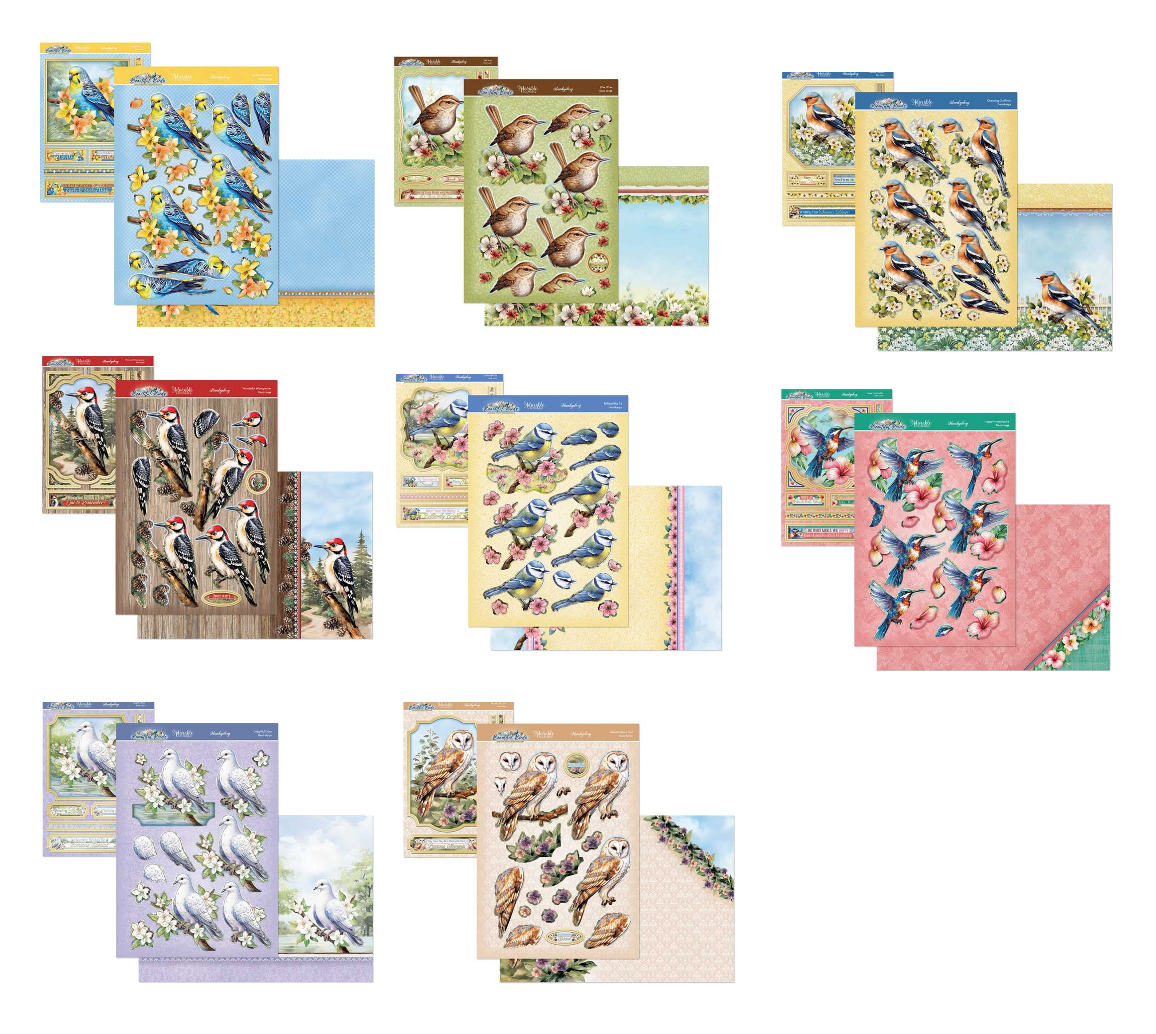 Beautiful Birds Designer Deco-Large Collection (custom 8 x 1 version)