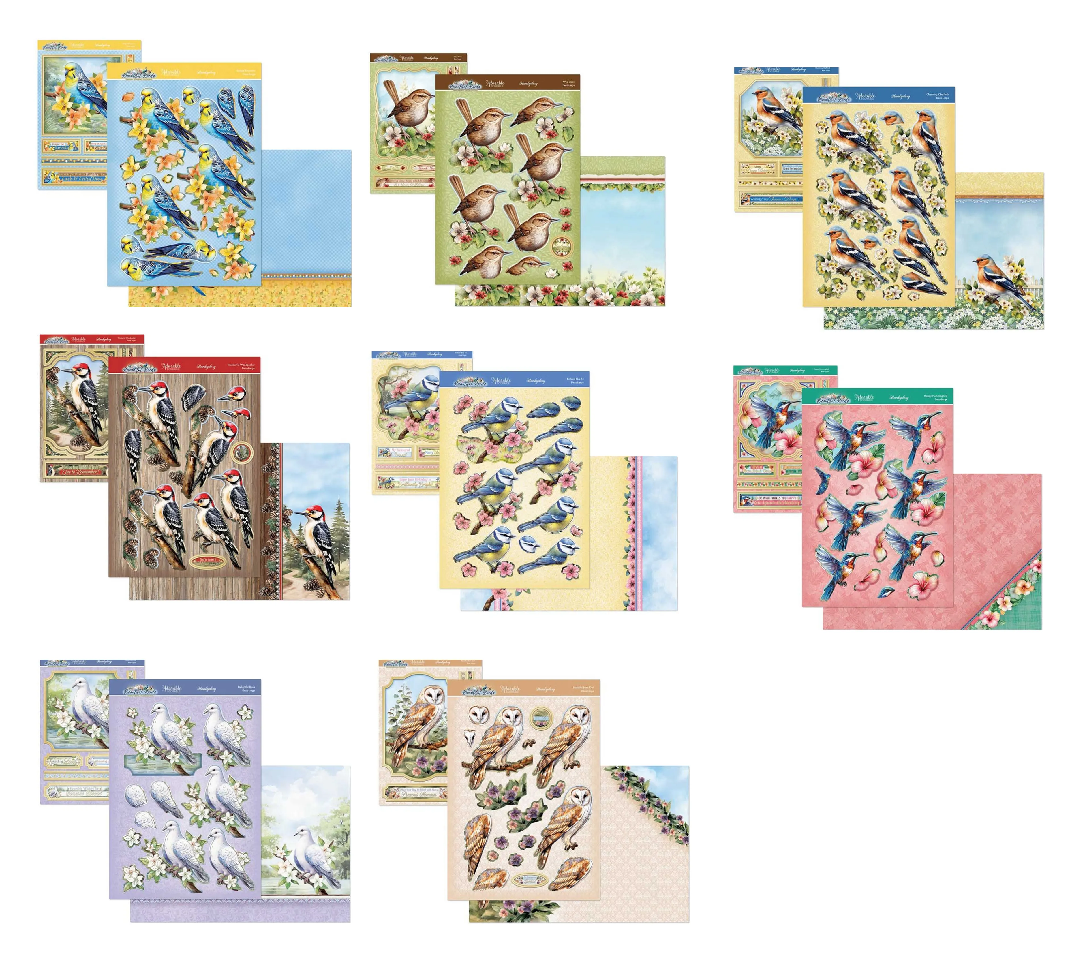 Beautiful Birds Designer Deco-Large Collection (custom 8 x 1 version)