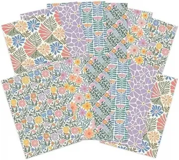 Funky Florals Designer Cardstock Pack