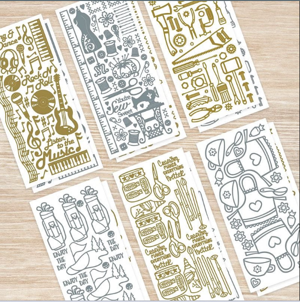 Hobbies & Pastimes Peel Offs