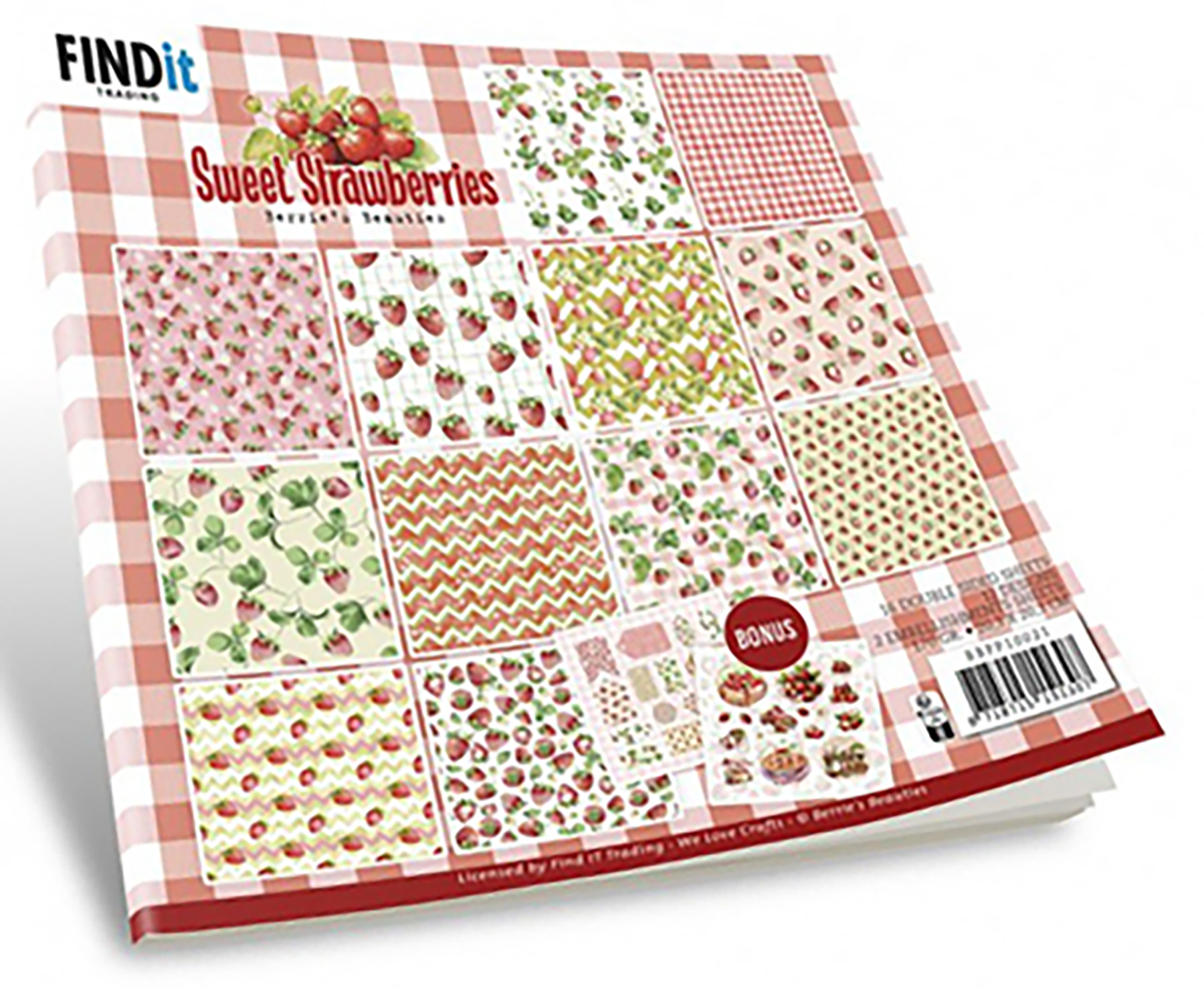 Sweet Strawberries 8x8 Papers